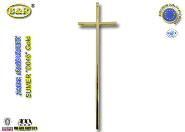 D046 Zamak 십자가와 그리스도 수난상 관 뚜껑 훈장 장례식 부속품 금 색깔
