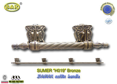 강철봉을 가진 금속 관 막대기 H019 amak 금속 관 손잡이 30 x 9.5 cm 고대 청동색 색깔