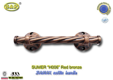 닦은 Zamak 금속 관은 H006 빨간 청동색 색깔 크기 25.5 x 6.5 cm를 취급합니다