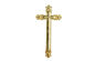 황금 색깔 십자가 및 그리스도 수난상 장례식 훈장 DP021