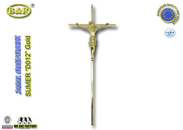 금 색깔 장례식 교차하는 훈장, 장식적인 십자가 D012 크기 45*18cm