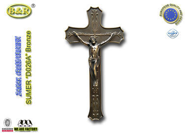Zamac 40*16cm D026A 앙티크 청동 색깔 zamak 관 훈장에 있는 예수와 가진 Croix 십자가 그리고 그리스도 수난상