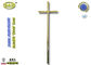 D046 Zamak 십자가와 그리스도 수난상 관 뚜껑 훈장 장례식 부속품 금 색깔